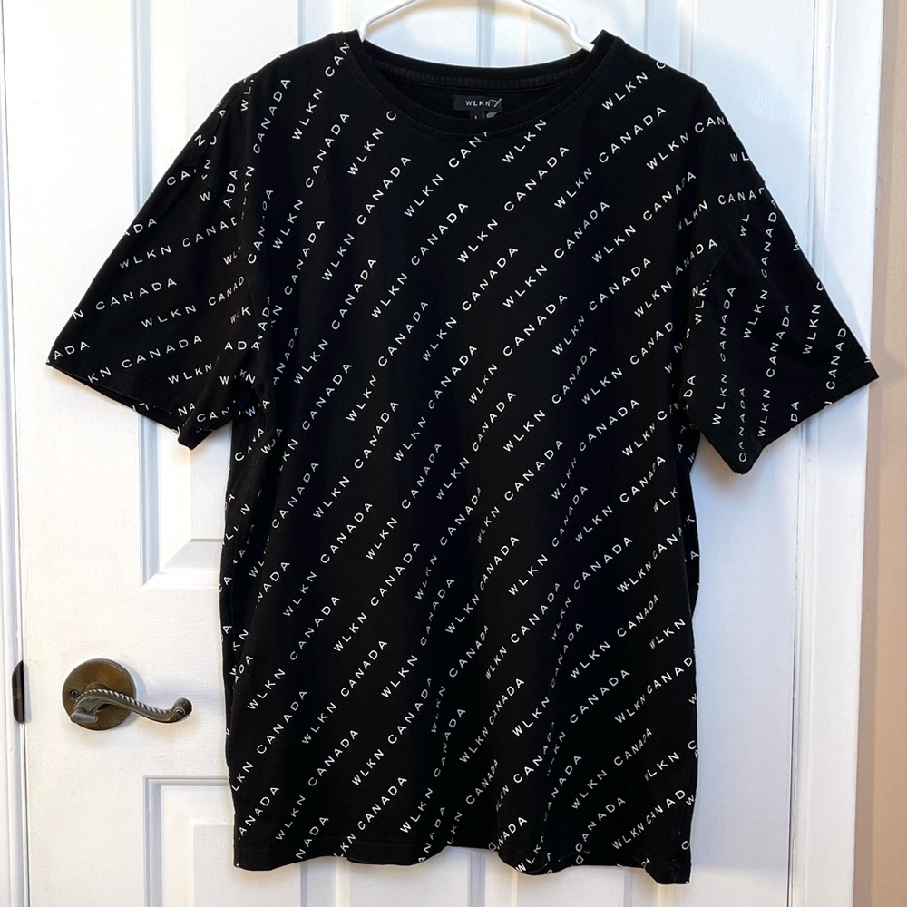 WLKN Black & White Monogram 100% Cotton T-Shirt